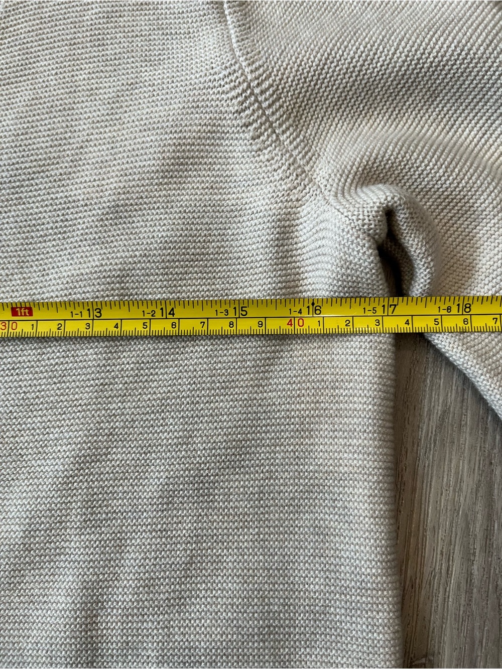NWT. J. Jill longline cardigan sweater V-neck Rib Knit. Oatmeal. Size XS - Picture 6 of 10